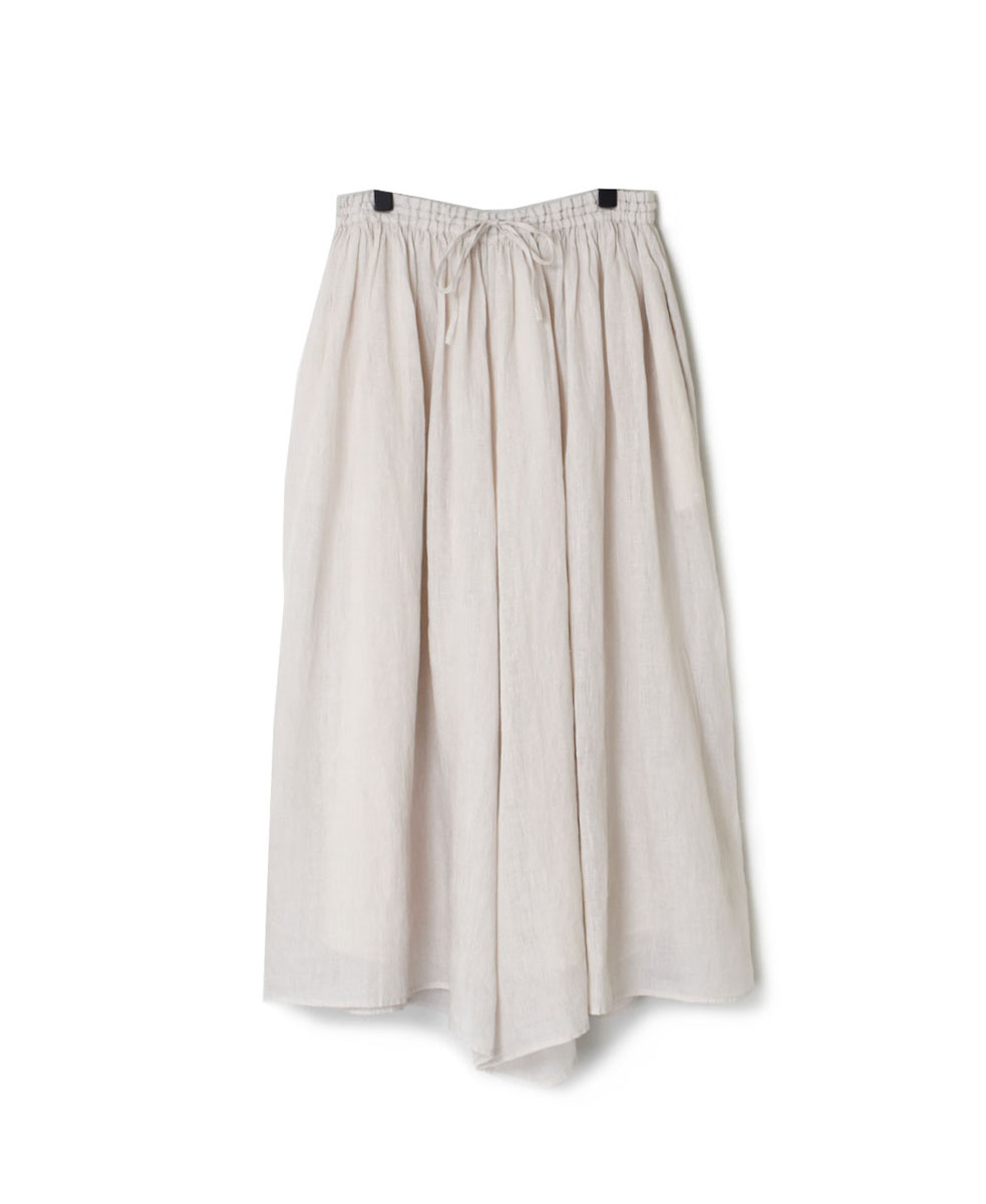 NMDS23105 (キュロット) 80’S POWER LOOM LINEN PLAIN GATHERED CULOTTES