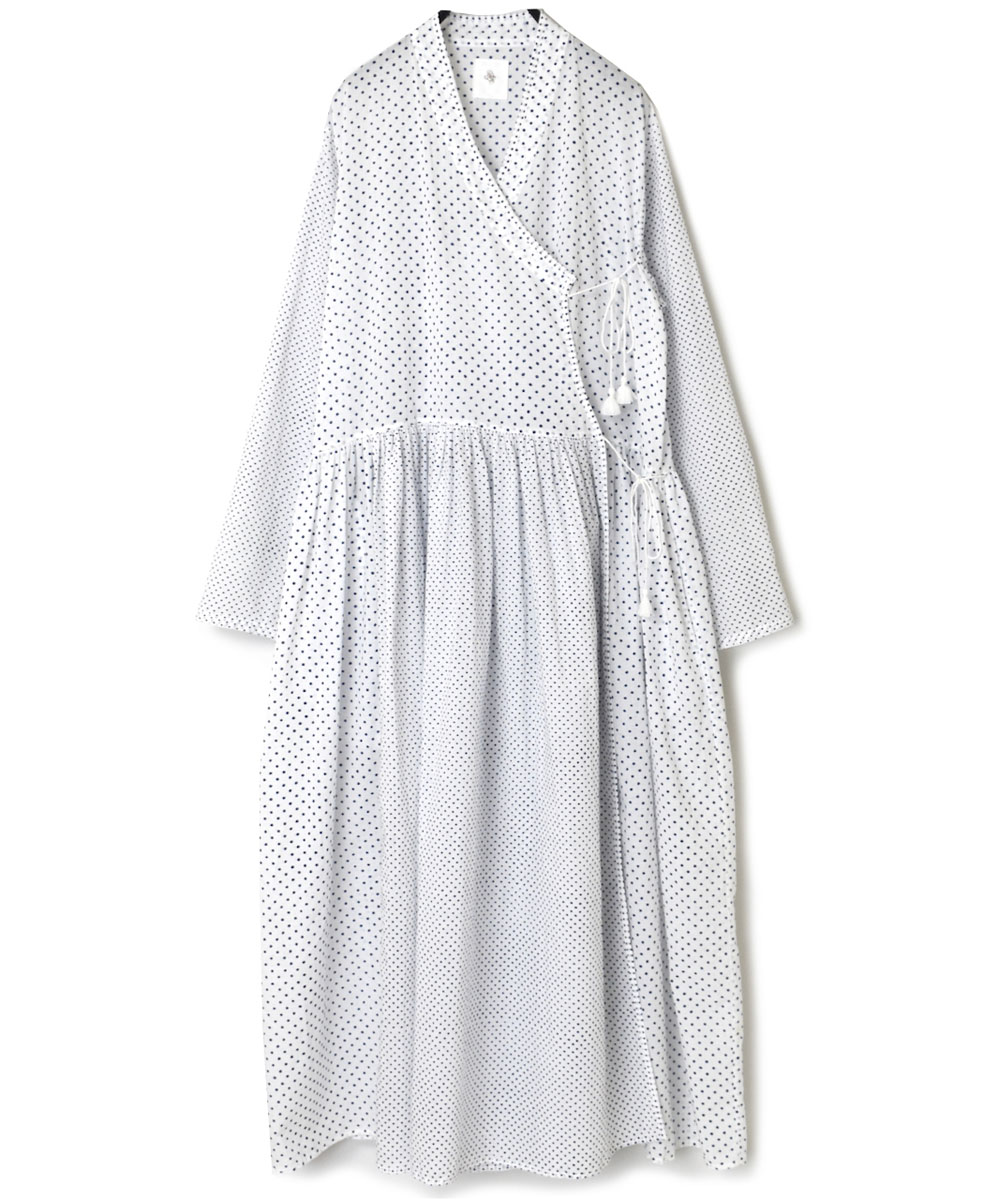 INMDS23072 (ワンピース) 80'S VOILE DOT PATHWORK BLOCK PRINT 80'S