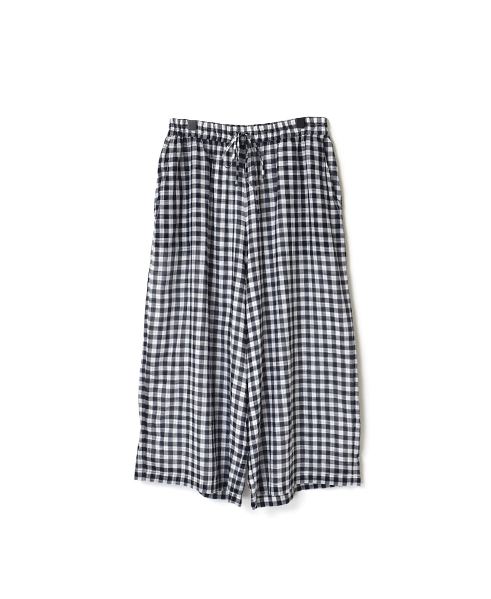 NSL23036 (パンツ) FANCY GINGHAM CHECK WIDE EASY PANTS