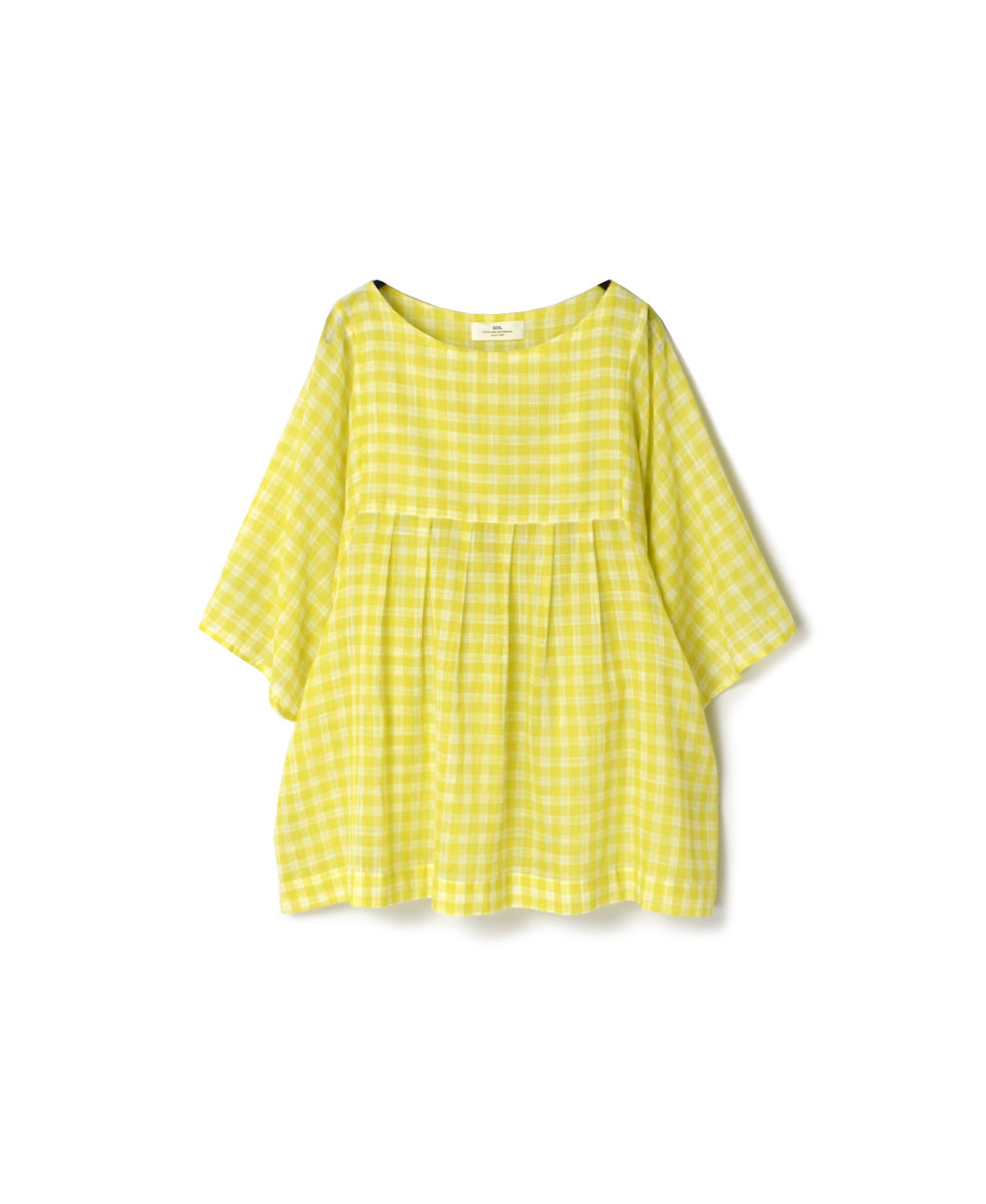 NSL23032 (ブラウス) FANCY GINGHAM CHECK DOLMAN SLEEVE PULLOVER