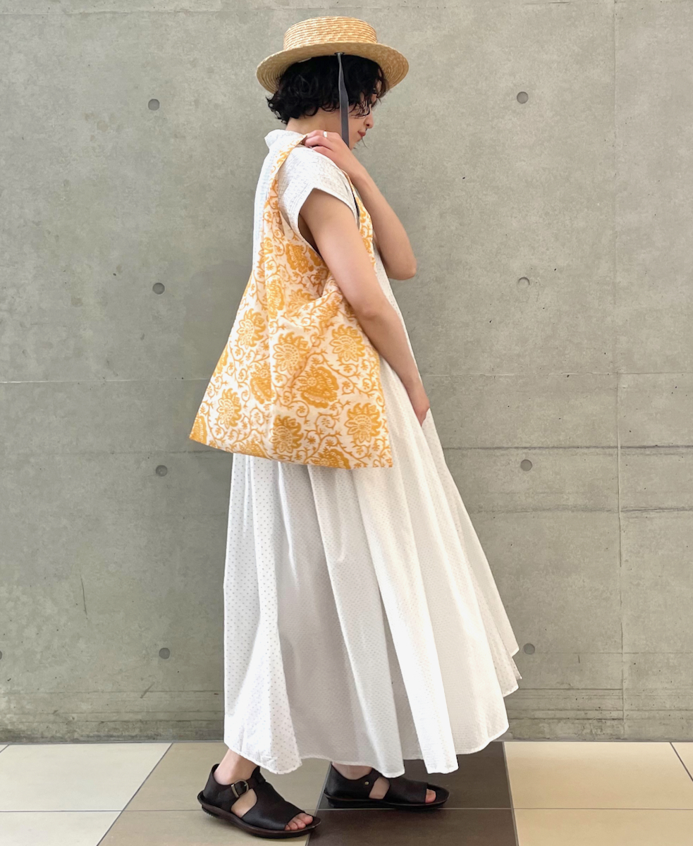 ZMD0319 (バッグ) FLOWER BLOCK PRINT ECO BAG