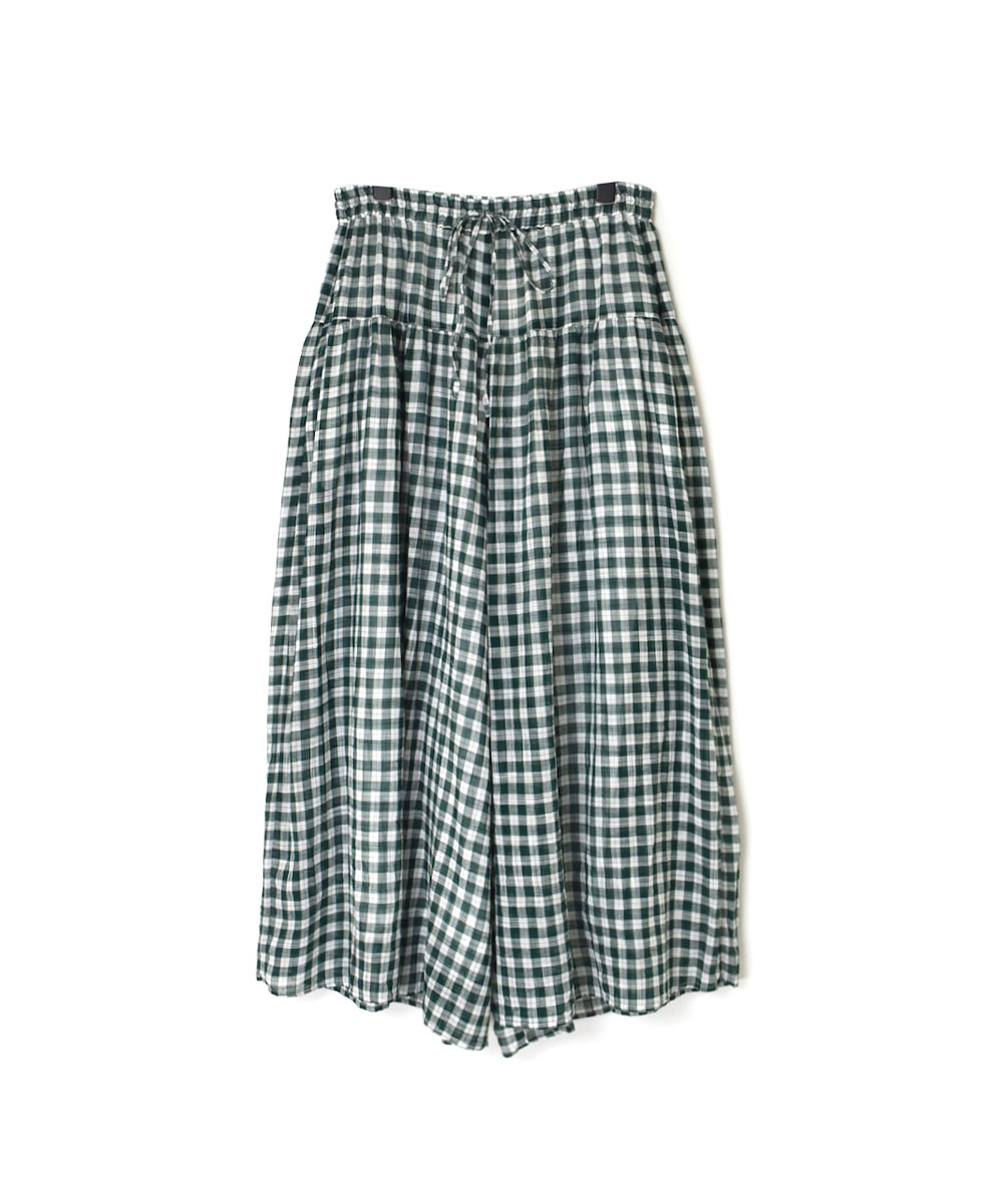 NSL23035 (キュロット) FANCY GINGHAM CHECK GATHERED CULOTTES