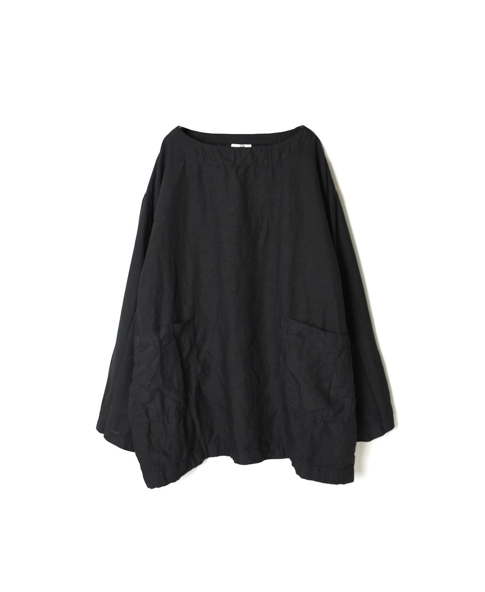 NAM2211LP (ブラウス)LINEN PLAIN CREW NECK OVERSIZED PULLOVER