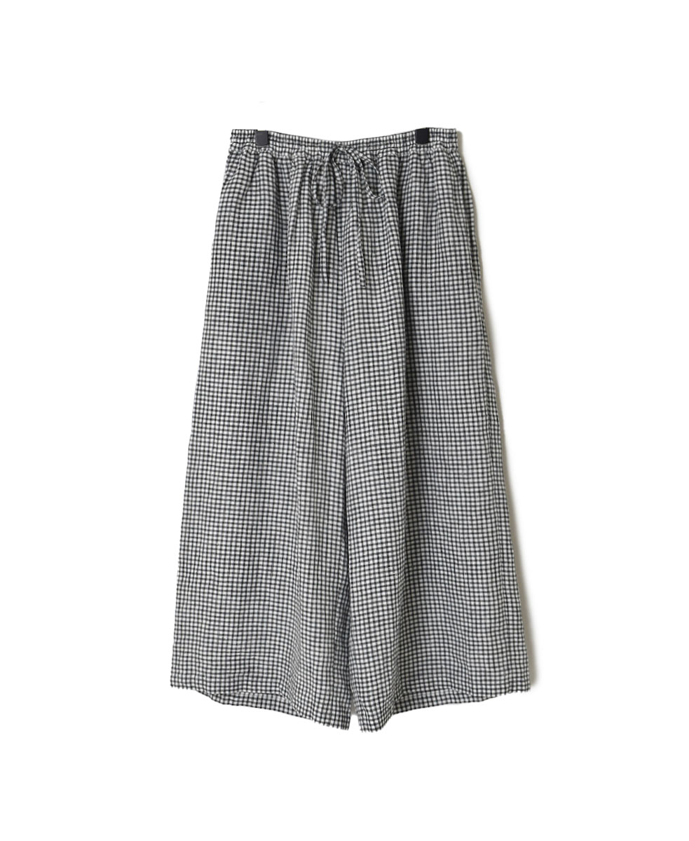 INSL23216 (パンツ) 60’S POWER LOOM LINEN FANCY GINGHAM CHECK WIDE EASY PANTS
