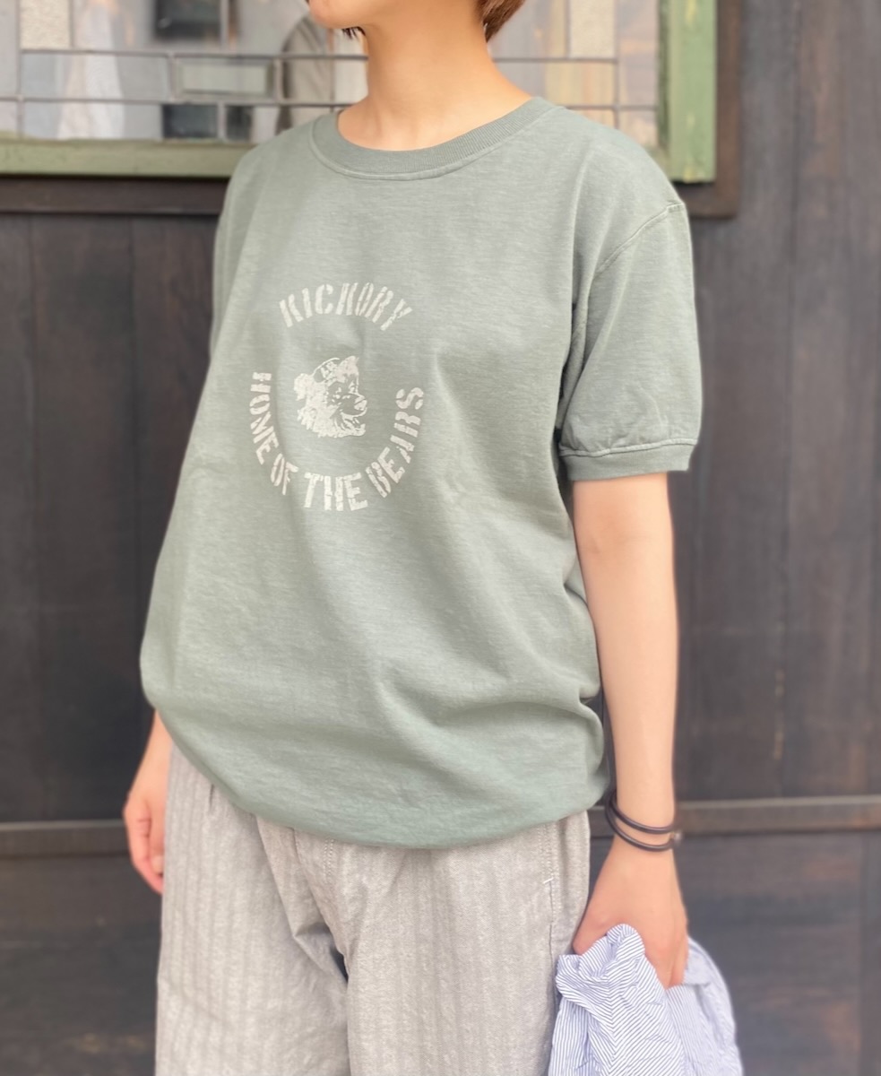 NGT9801 0734 (Tシャツ) 7.2oz "BEAR" CREW-NECK S/SL TEE CUFF AND HEM RIB