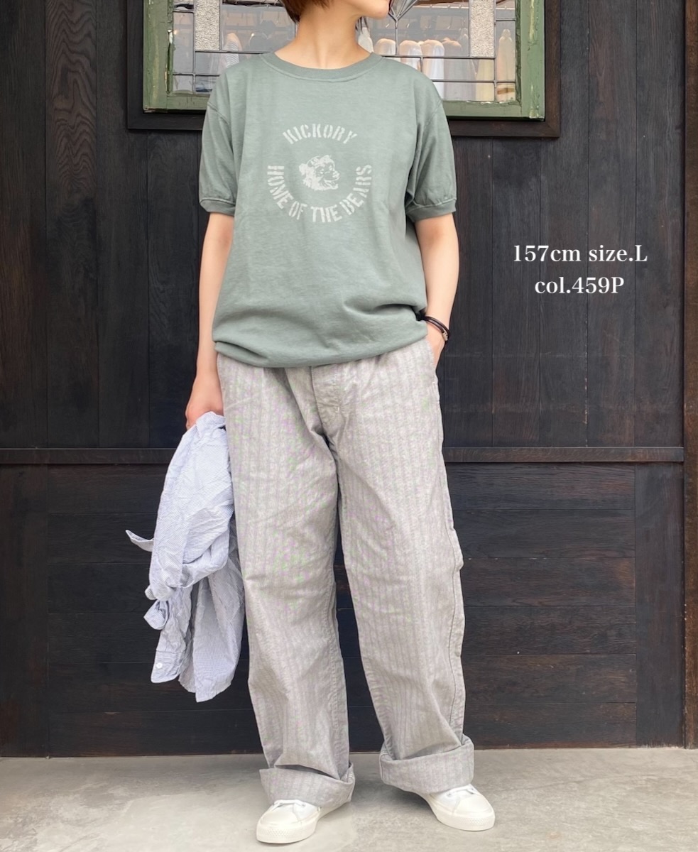 NGT9801 0734 (Tシャツ) 7.2oz "BEAR" CREW-NECK S/SL TEE CUFF AND HEM RIB