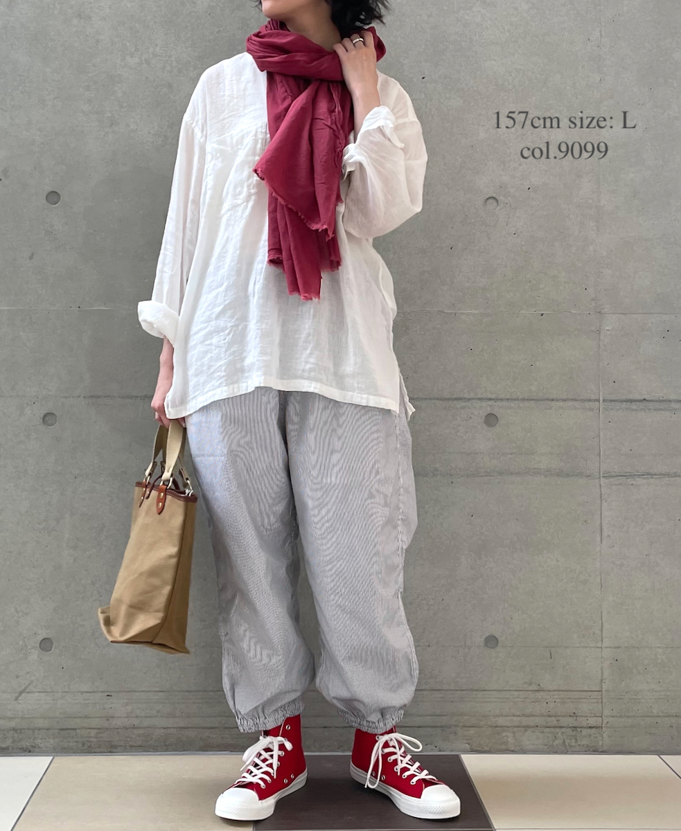 NVL2011MSW (パンツ) COTTON MINI STRIPE EASY PANTS