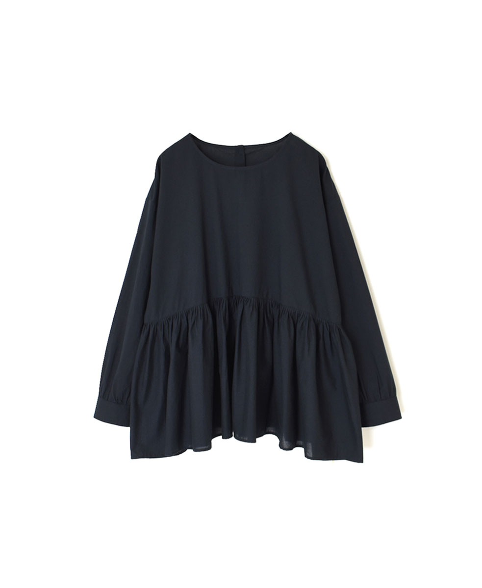 NMDS23561 (ブラウス) 60’S ORGANIC CAMBRIC RAJASTHAN TUCK GATHERED L/SL PULLOVER
