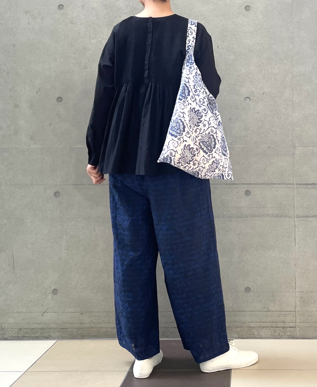 ZMD0319 (バッグ) FLOWER BLOCK PRINT ECO BAG