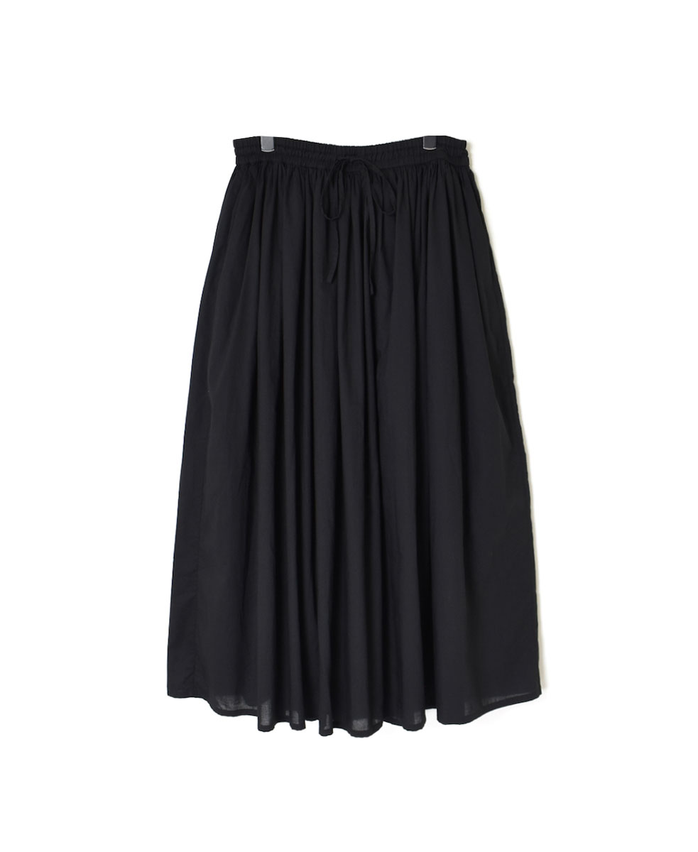 NMDS23164 (スカート) 60'S ORGANIC CAMBRIC PLAIN GATHERED SKIRT WITH LINING