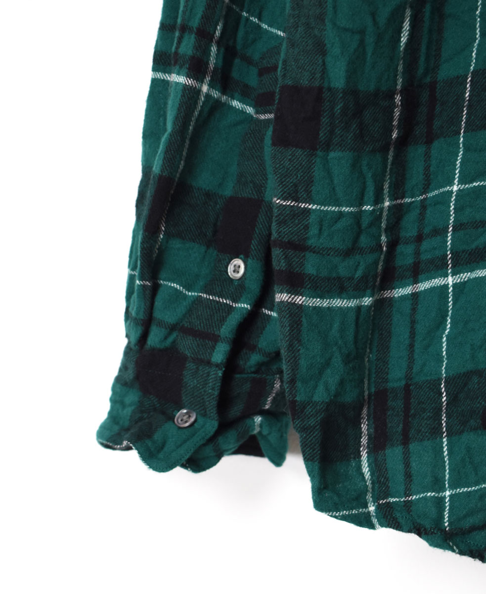 NVL2311FCW (シャツ) COTTON FLANNEL CHECK CREW-NECK L/SL OVERSIZED SHIRT