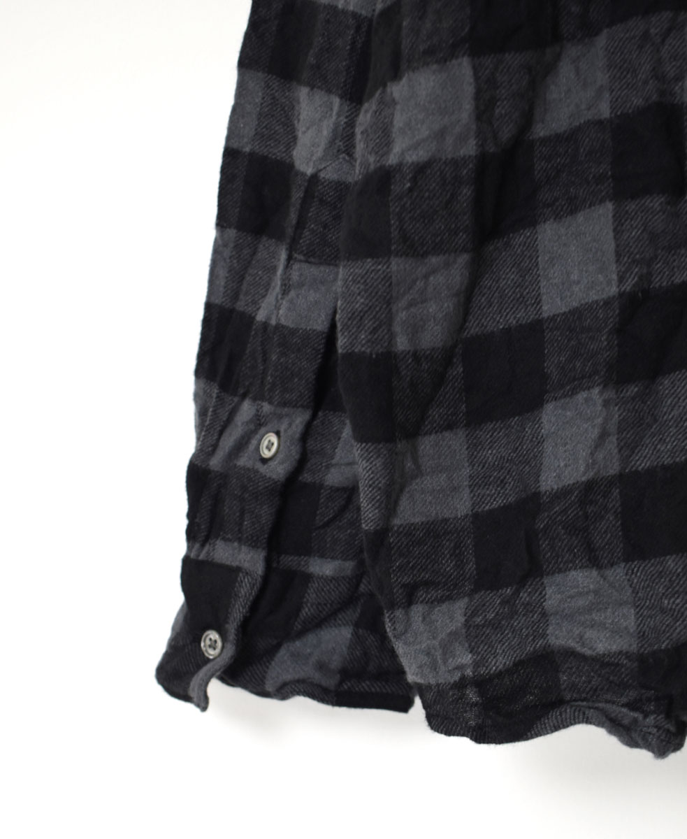 NVL2311FCW (シャツ) COTTON FLANNEL CHECK CREW-NECK L/SL OVERSIZED SHIRT
