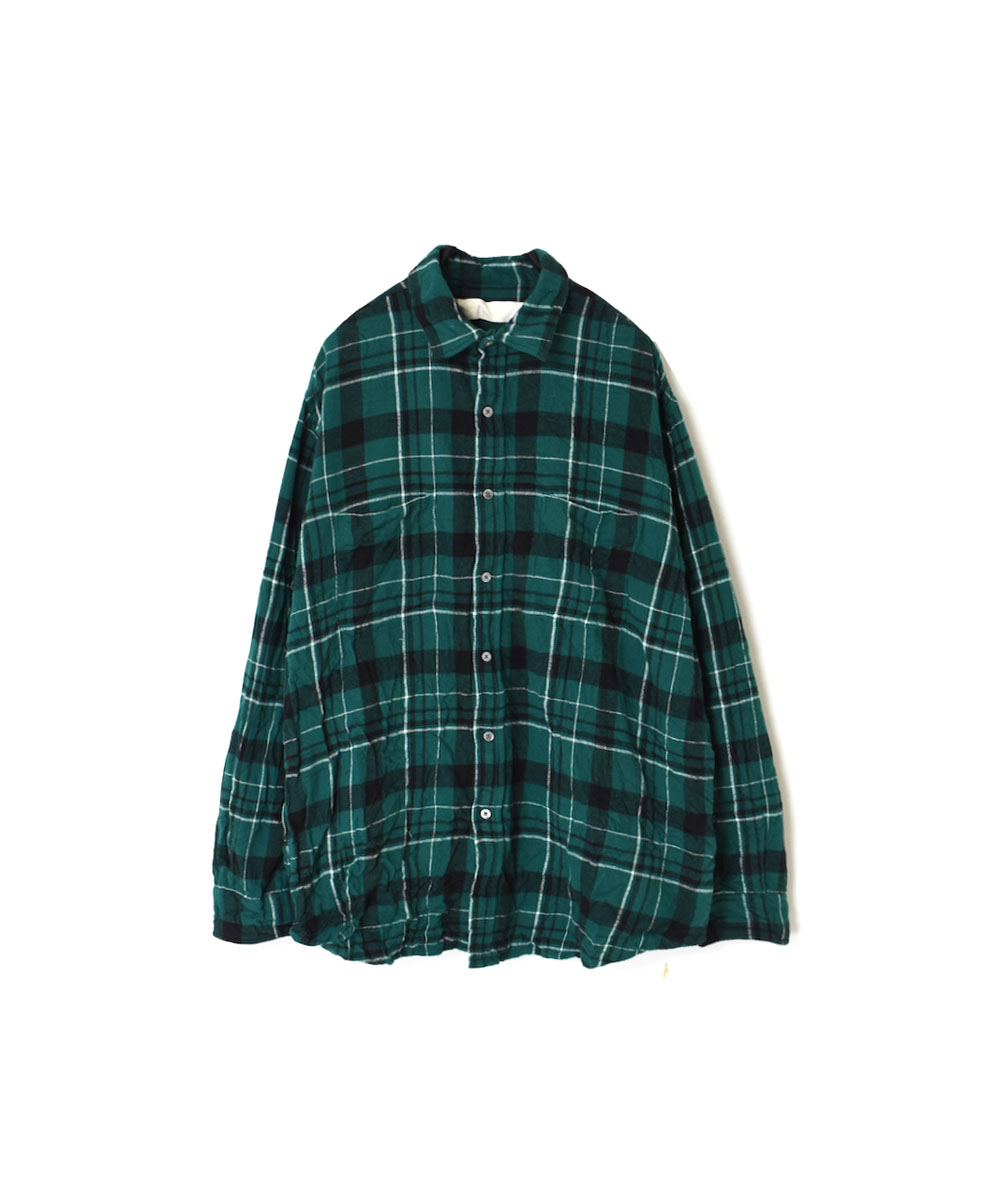 NVL1861FCW (シャツ) COTTON FLANNEL CHECK REGULAR COLLAR L/SL OVERSIZED SHIRT