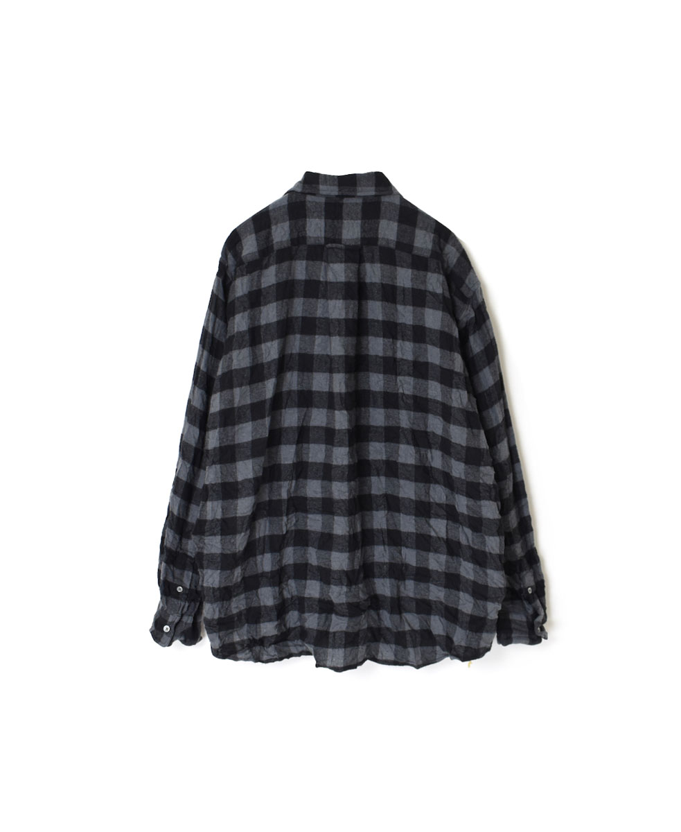 NVL1861FCW (シャツ) COTTON FLANNEL CHECK REGULAR COLLAR L/SL OVERSIZED SHIRT