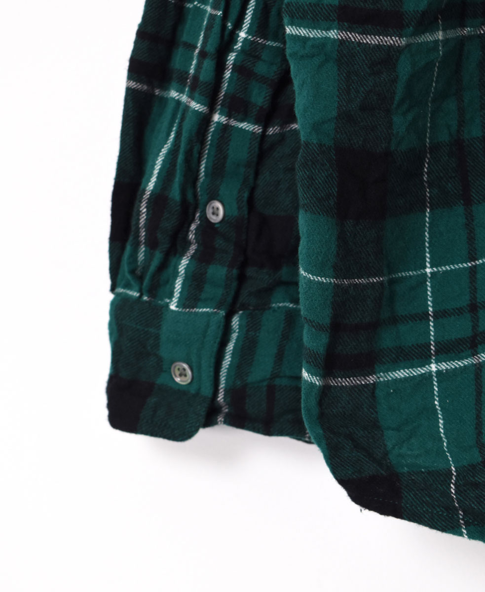 NVL1861FCW (シャツ) COTTON FLANNEL CHECK REGULAR COLLAR L/SL OVERSIZED SHIRT