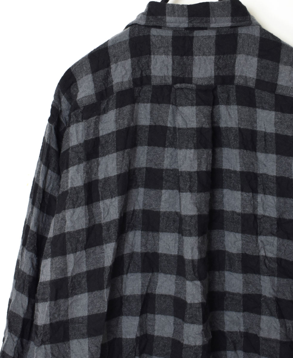 NVL1861FCW (シャツ) COTTON FLANNEL CHECK REGULAR COLLAR L/SL OVERSIZED SHIRT
