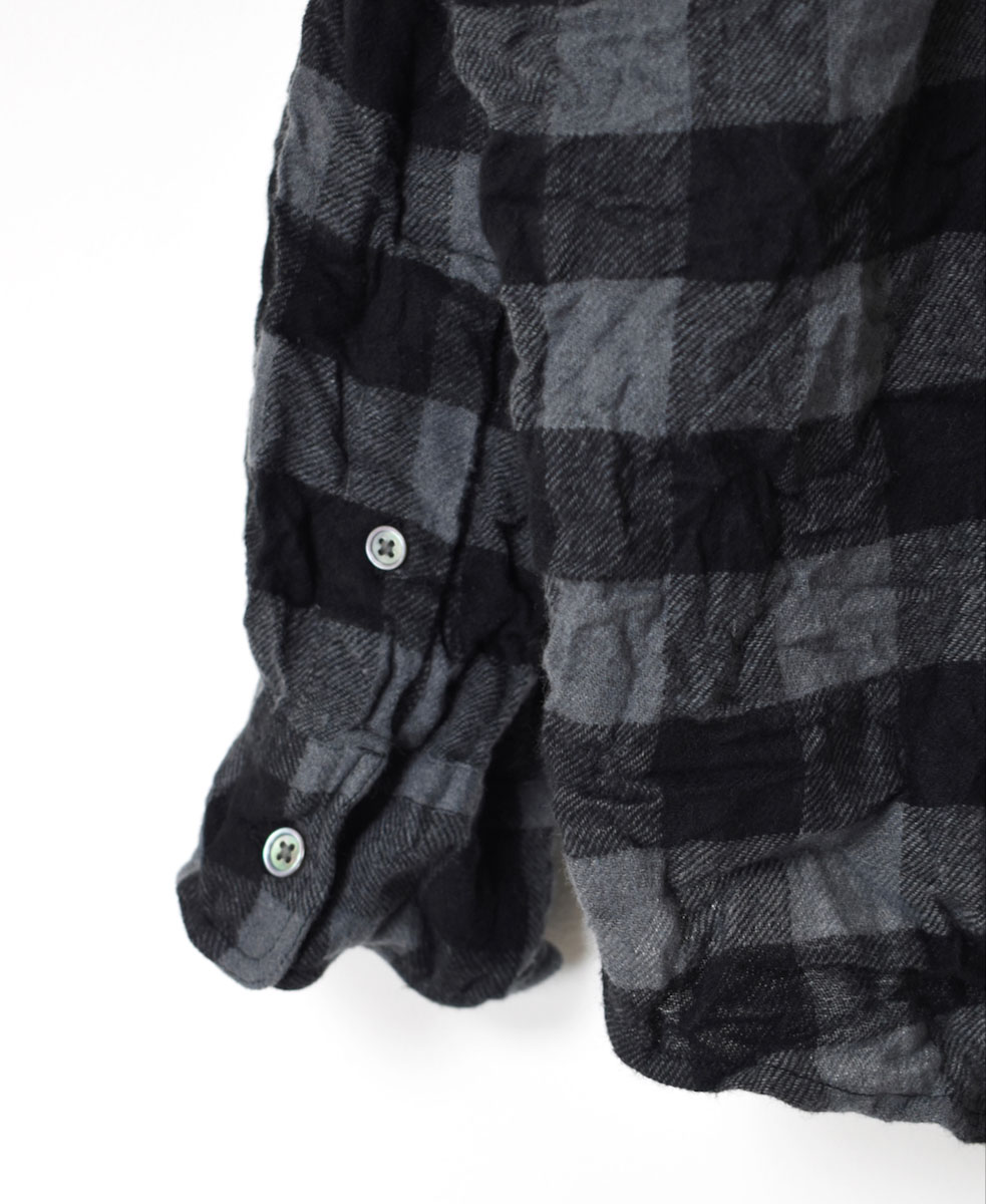NVL1861FCW (シャツ) COTTON FLANNEL CHECK REGULAR COLLAR L/SL OVERSIZED SHIRT