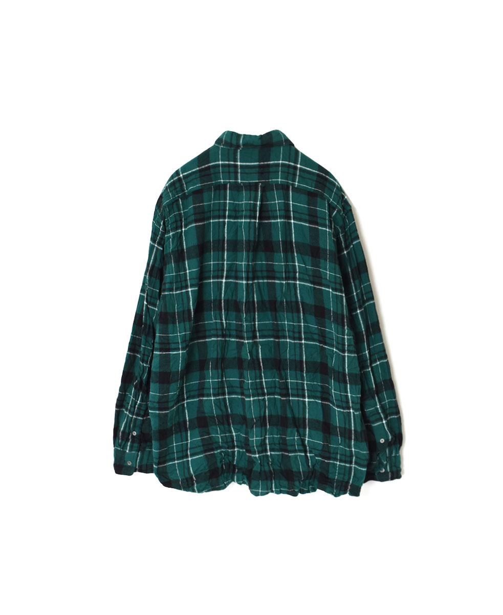 NVL1861FCW (シャツ) COTTON FLANNEL CHECK REGULAR COLLAR L/SL OVERSIZED SHIRT