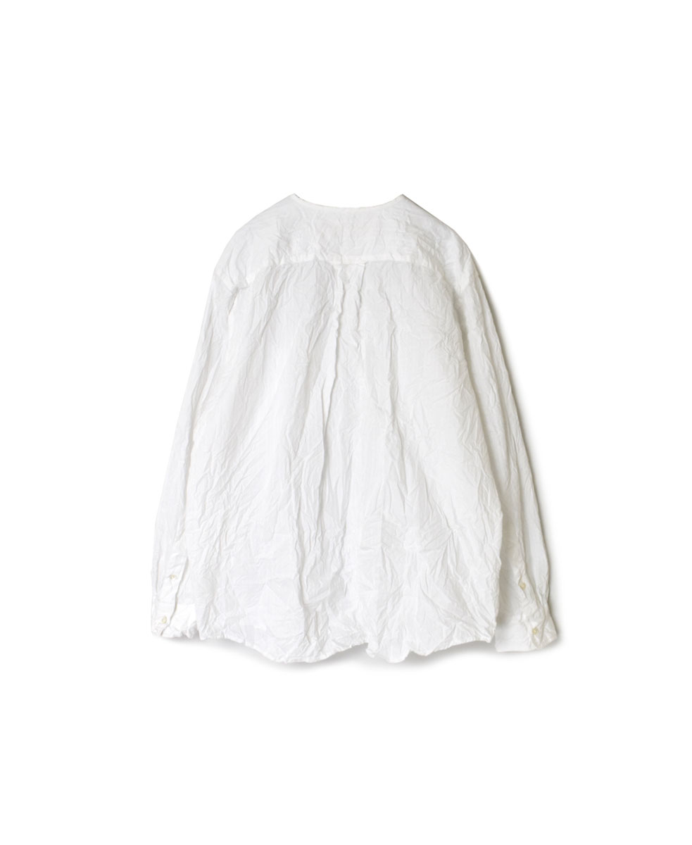 NVL2311DSW (シャツ) 40'S POPLIN DOBIE STRIPE CREW-NECK L/SL OVERSIZED SHIRT