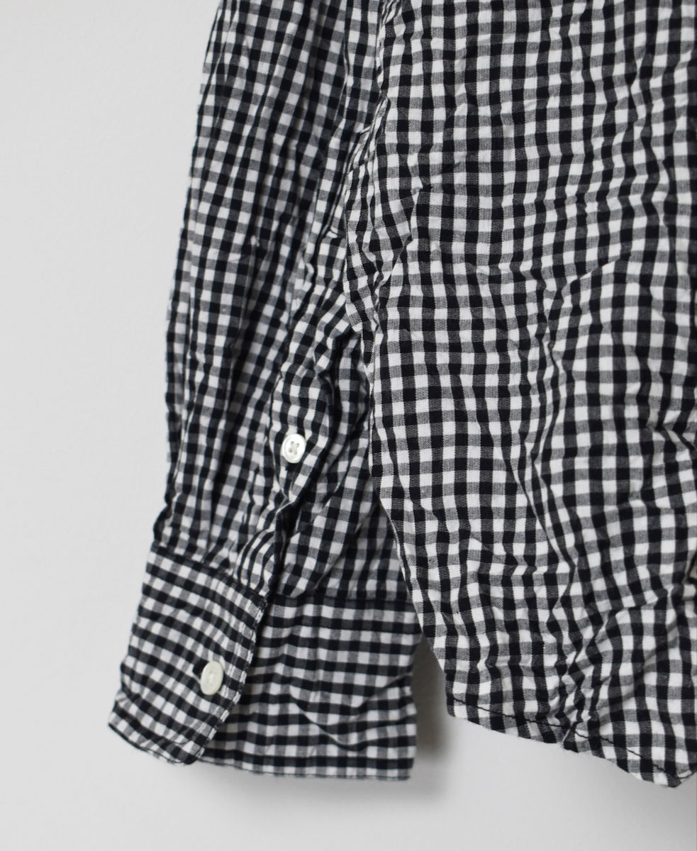 NVL1861GCW (シャツ) POPLIN CHECK REGULAR COLLAR L/SL OVERSIZED SHIRT