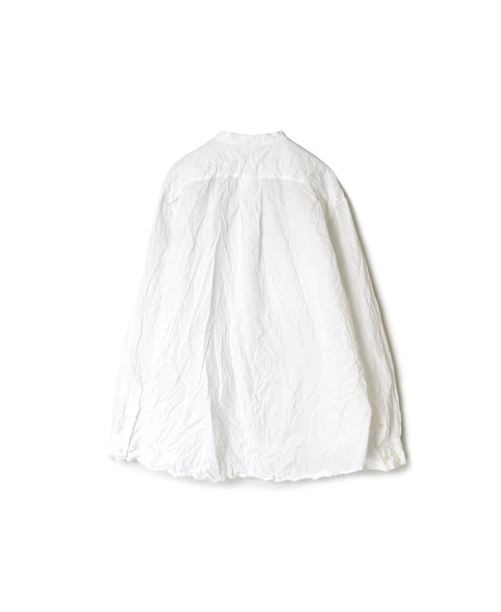 NVL1951DSW (シャツ) 40'S POPLIN DOBIE STRIPE BANDED COLLAR L/SL OVERSIZED SHIRT