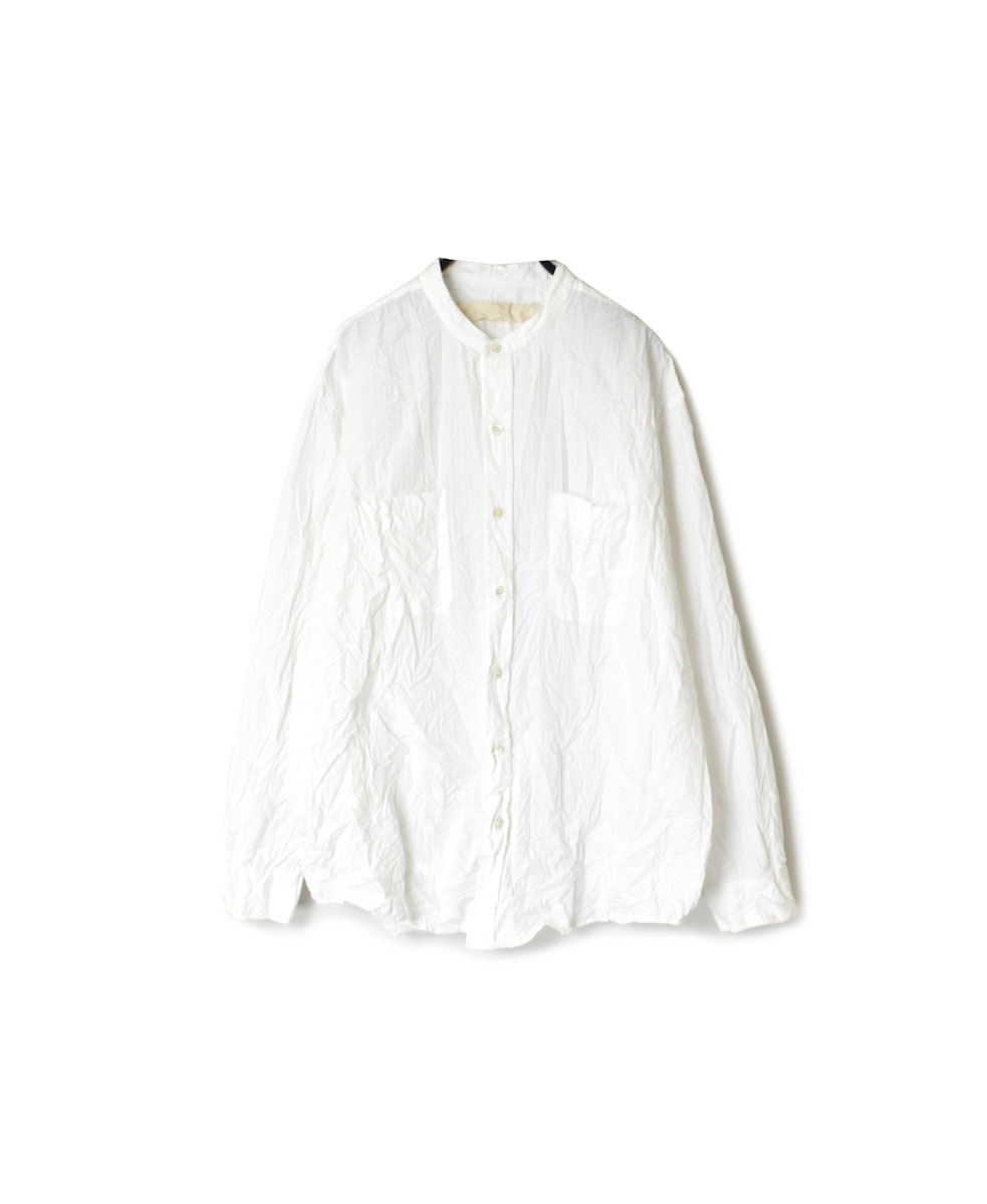 NVL1951DSW (シャツ) 40’S POPLIN DOBIE STRIPE BANDED COLLAR L/SL OVERSIZED SHIRT