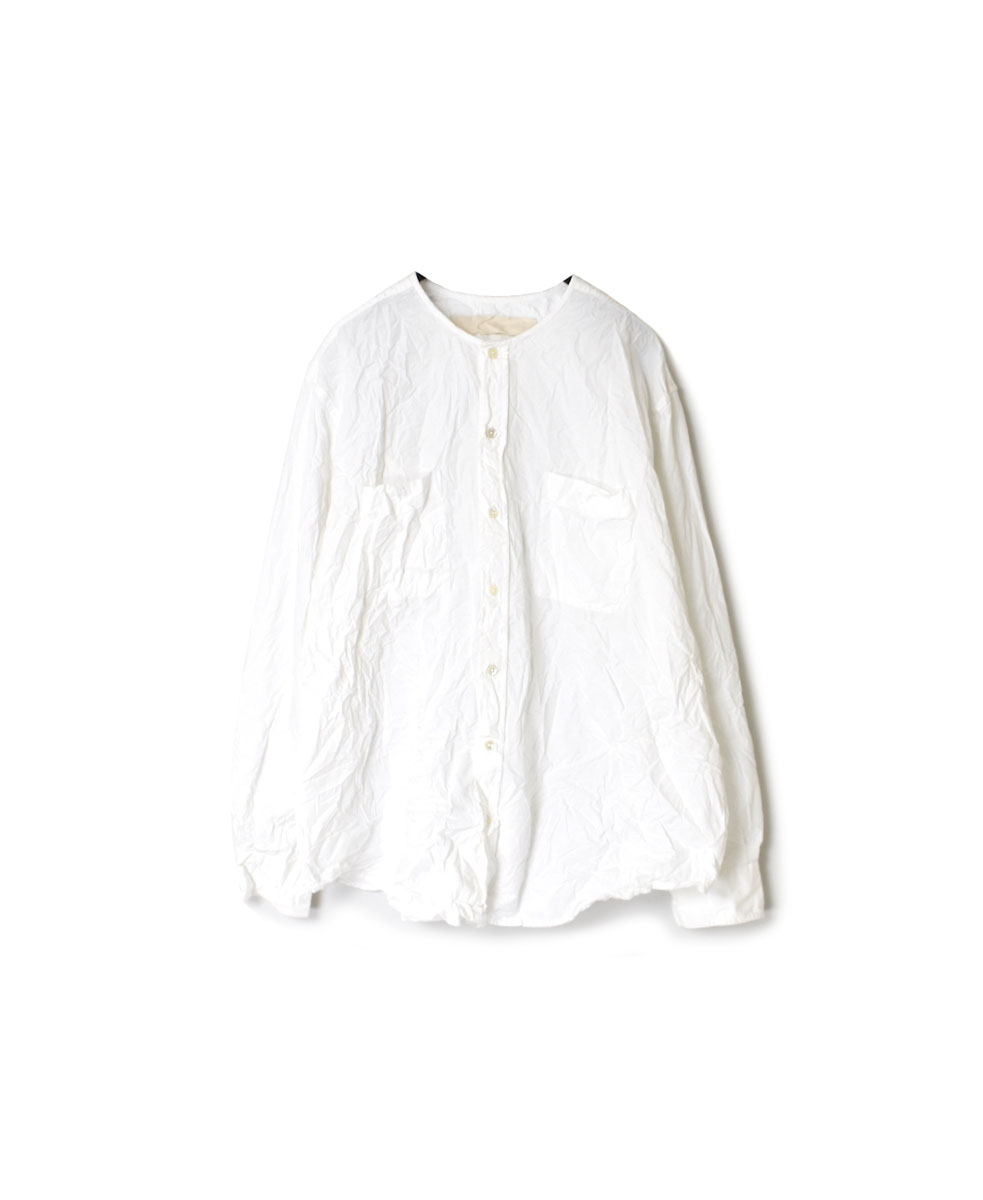 NVL2311W (シャツ) 40’S ORGANIC POPLIN CREW-NECK L/SL OVERSIZED SHIRT