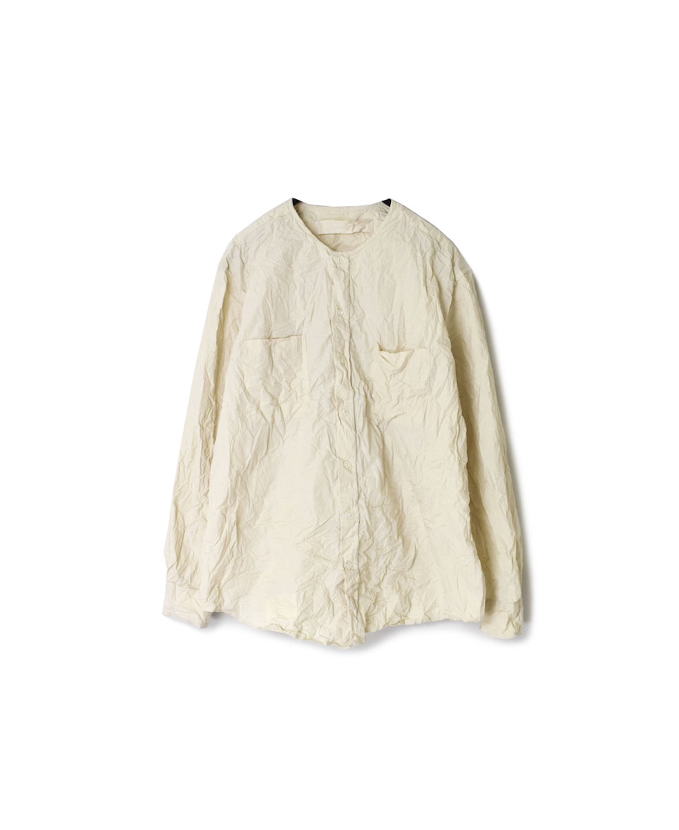 NVL2311W (シャツ) 40’S ORGANIC POPLIN CREW-NECK L/SL OVERSIZED SHIRT