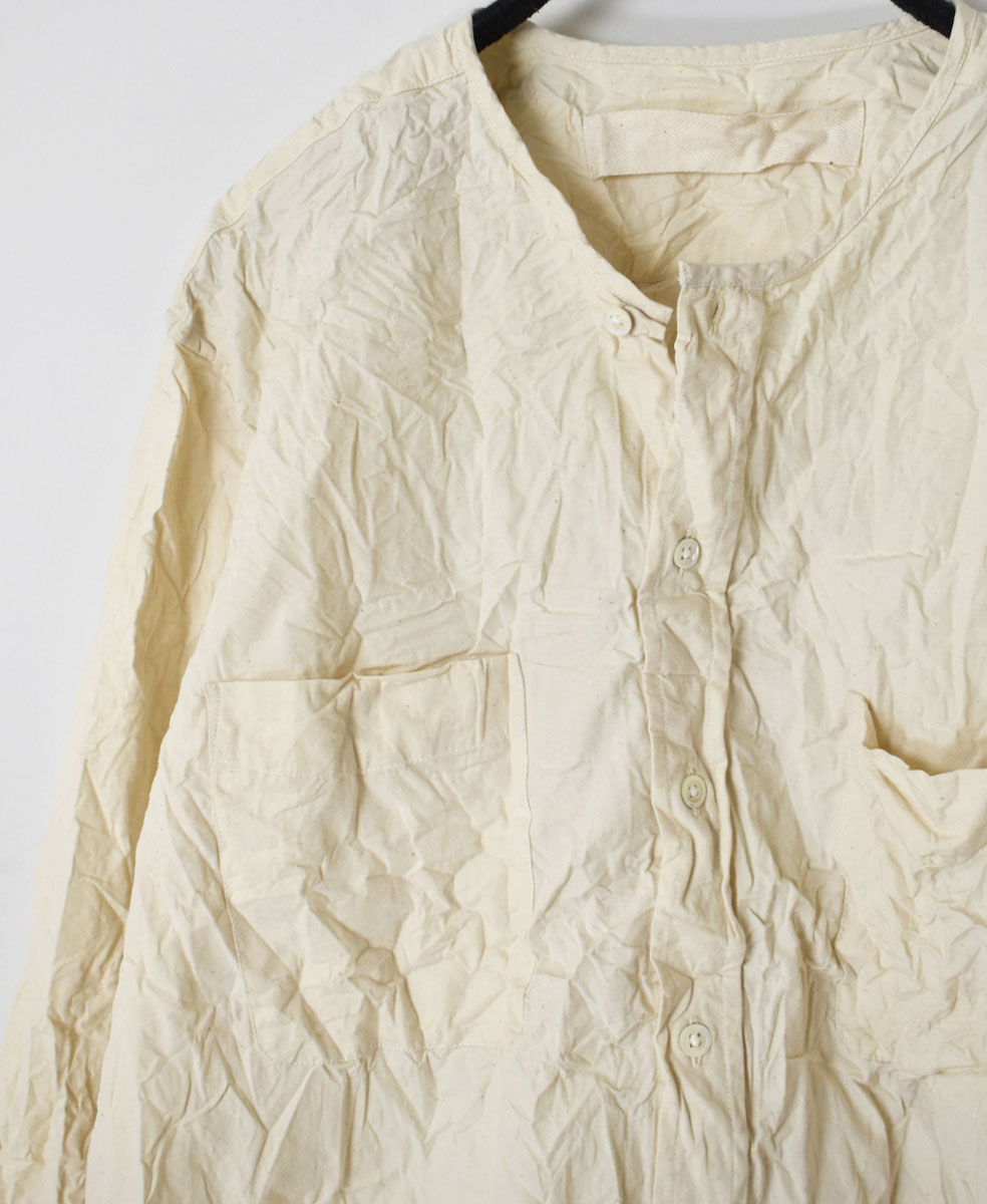NVL2311W (シャツ) 40'S ORGANIC POPLIN CREW-NECK L/SL OVERSIZED SHIRT