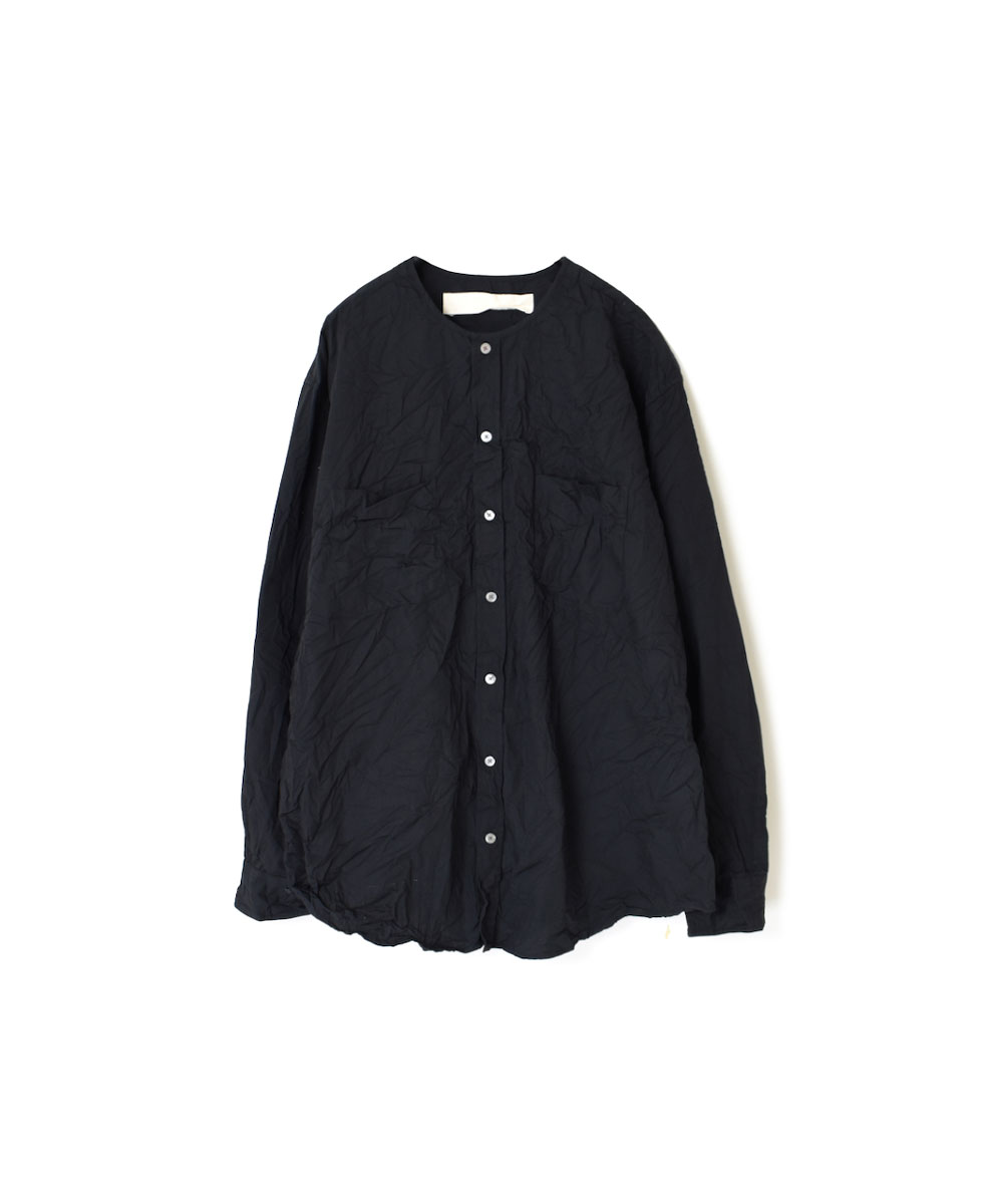 NVL2311W (シャツ) 40'S ORGANIC POPLIN CREW-NECK L/SL OVERSIZED SHIRT