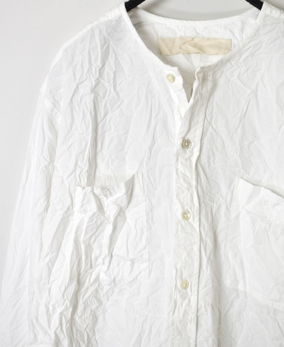 NVL2311W (シャツ) 40'S ORGANIC POPLIN CREW-NECK L/SL OVERSIZED SHIRT