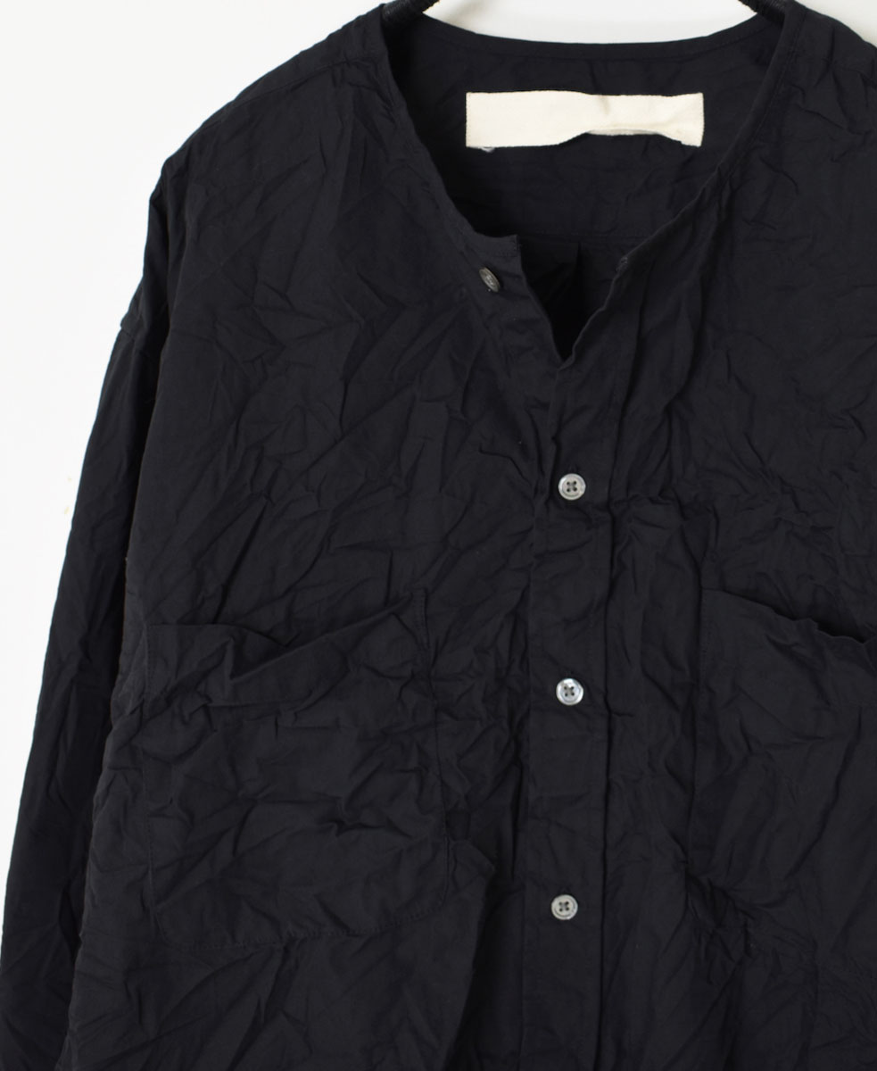 NVL2311W (シャツ) 40'S ORGANIC POPLIN CREW-NECK L/SL OVERSIZED SHIRT