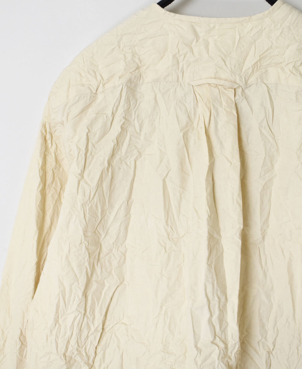 NVL2311W (シャツ) 40'S ORGANIC POPLIN CREW-NECK L/SL OVERSIZED SHIRT