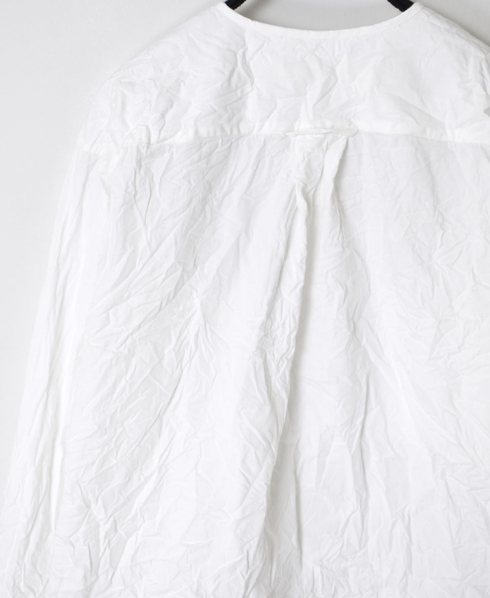 NVL2311W (シャツ) 40'S ORGANIC POPLIN CREW-NECK L/SL OVERSIZED SHIRT