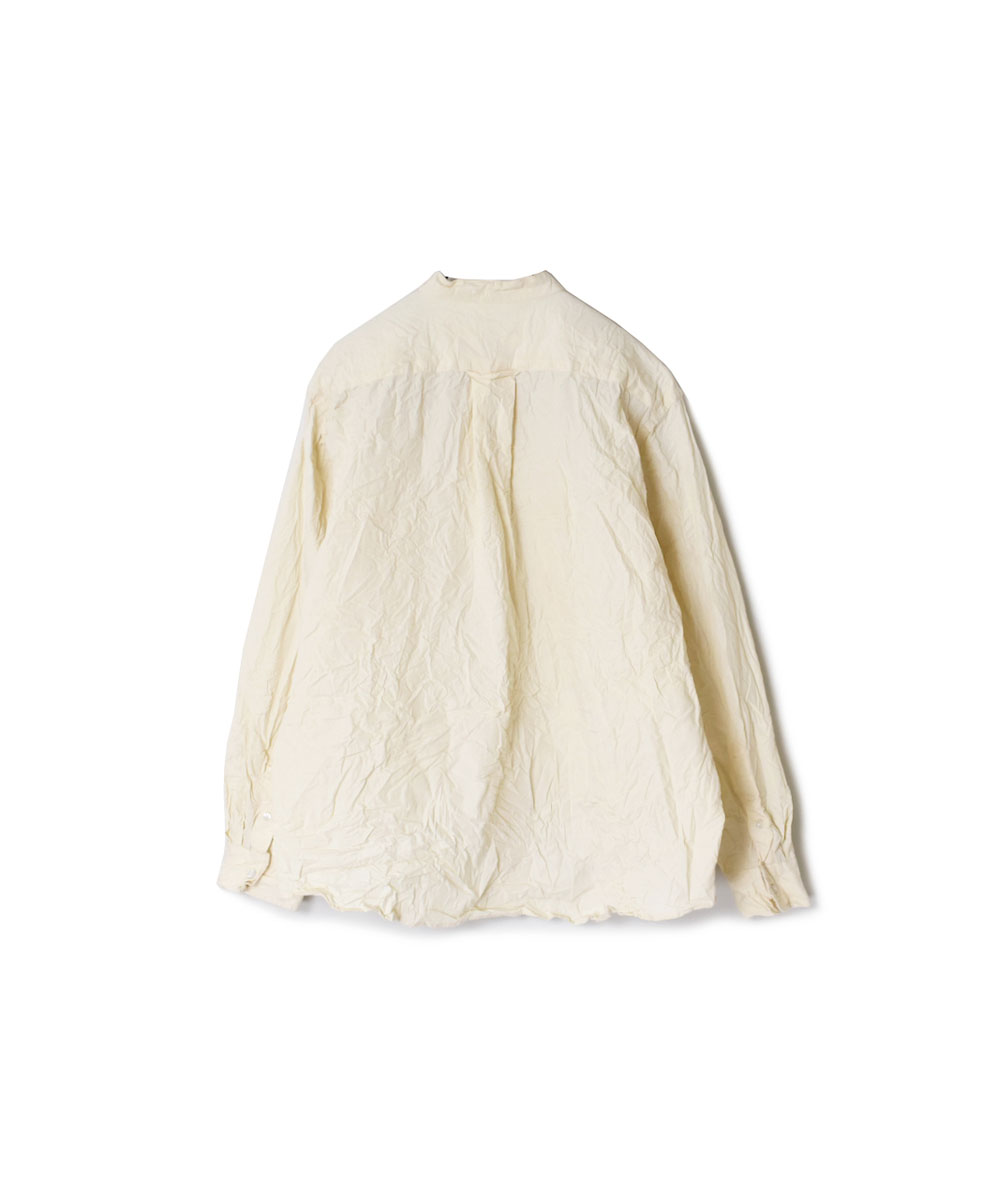 NVL1951W (シャツ) 40'S ORGANIC POPLIN BANDED COLLAR L/SL OVERSIZED SHIRT