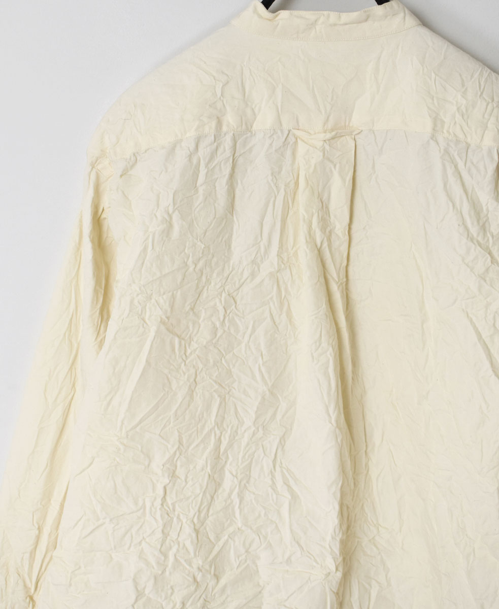 NVL1951W (シャツ) 40'S ORGANIC POPLIN BANDED COLLAR L/SL OVERSIZED SHIRT