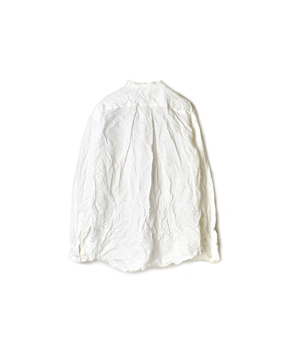 NVL1951W (シャツ) 40'S ORGANIC POPLIN BANDED COLLAR L/SL OVERSIZED SHIRT