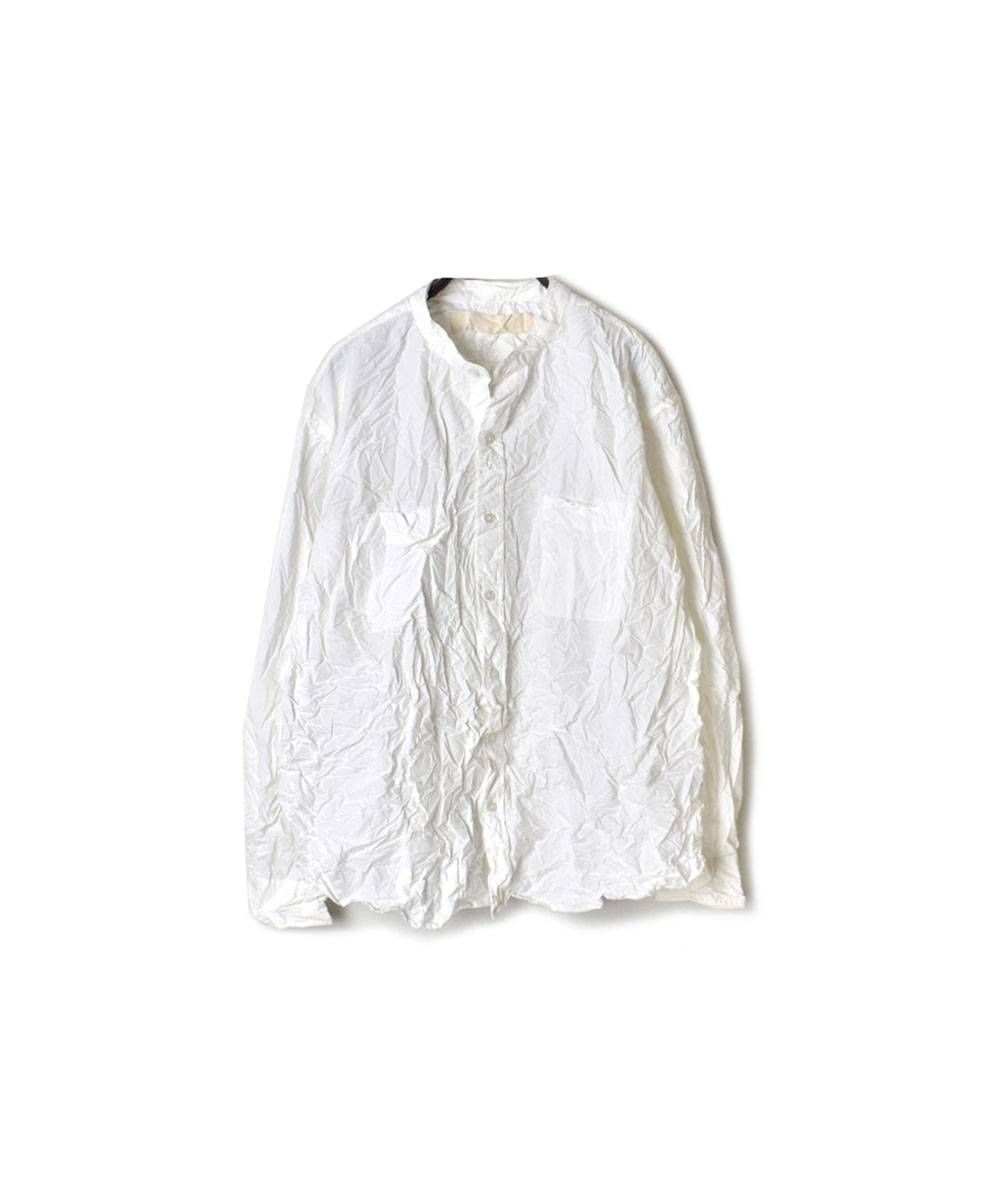 NVL1951W (シャツ) 40'S ORGANIC POPLIN BANDED COLLAR L/SL OVERSIZED SHIRT