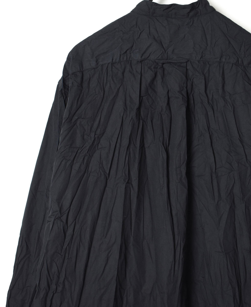 NVL1951W (シャツ) 40'S ORGANIC POPLIN BANDED COLLAR L/SL OVERSIZED SHIRT