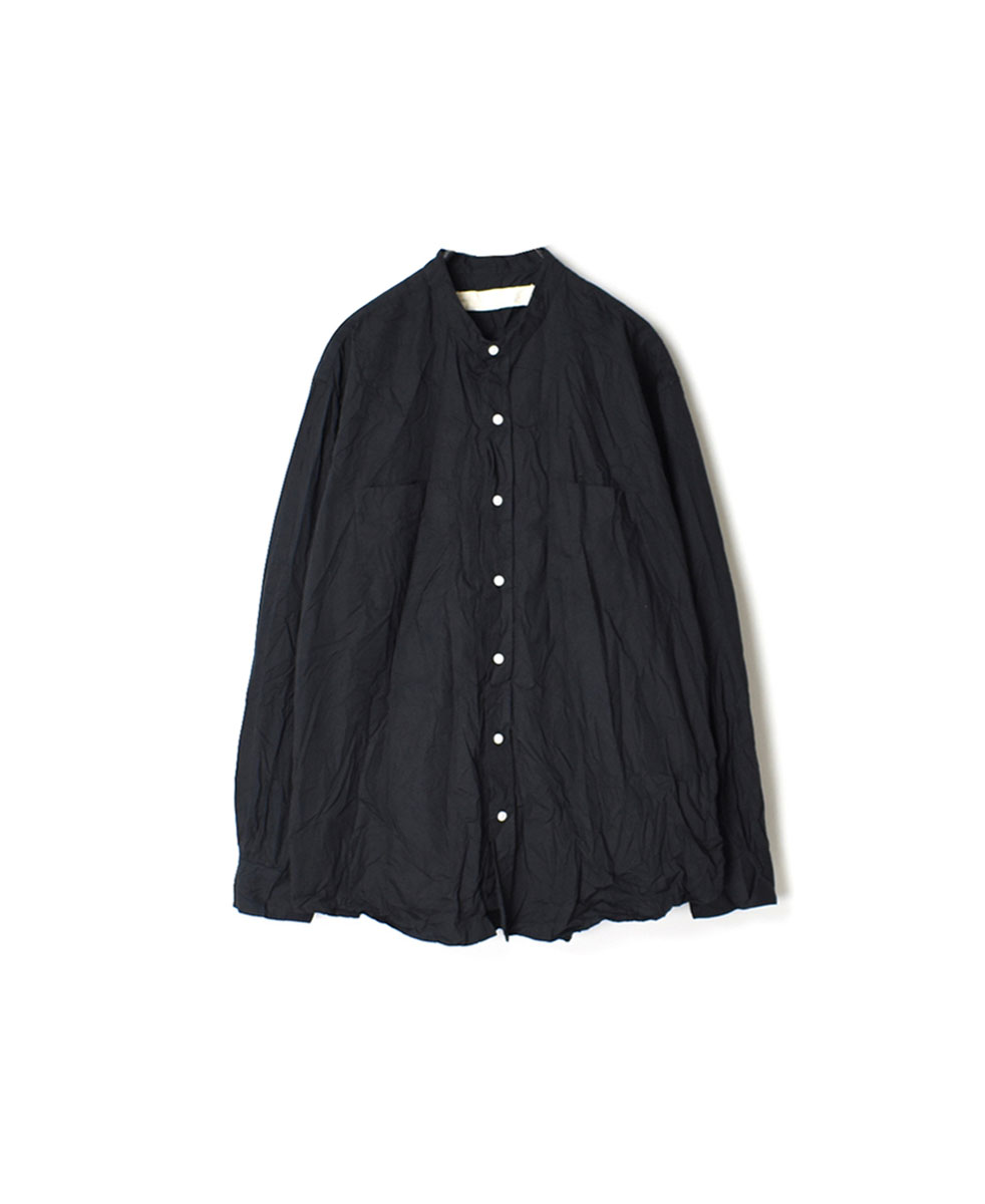 NVL1951W (シャツ) 40'S ORGANIC POPLIN BANDED COLLAR L/SL OVERSIZED SHIRT