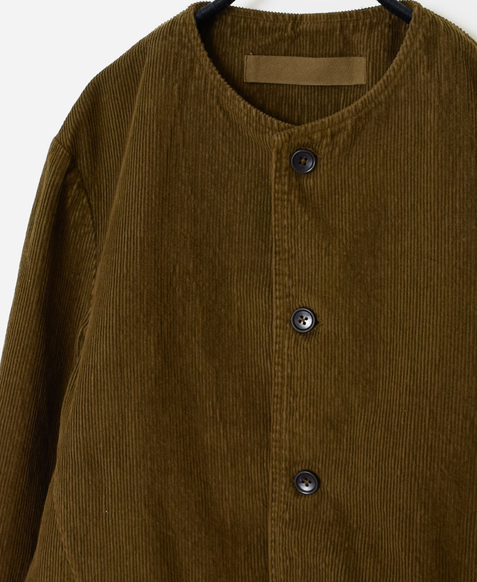 NVL1751C9D (ジャケット) 9WALE CORDUROY/60'S ORGANIC CAMBRIC MEN'S SIDE VENTS NO COLLAR JACET