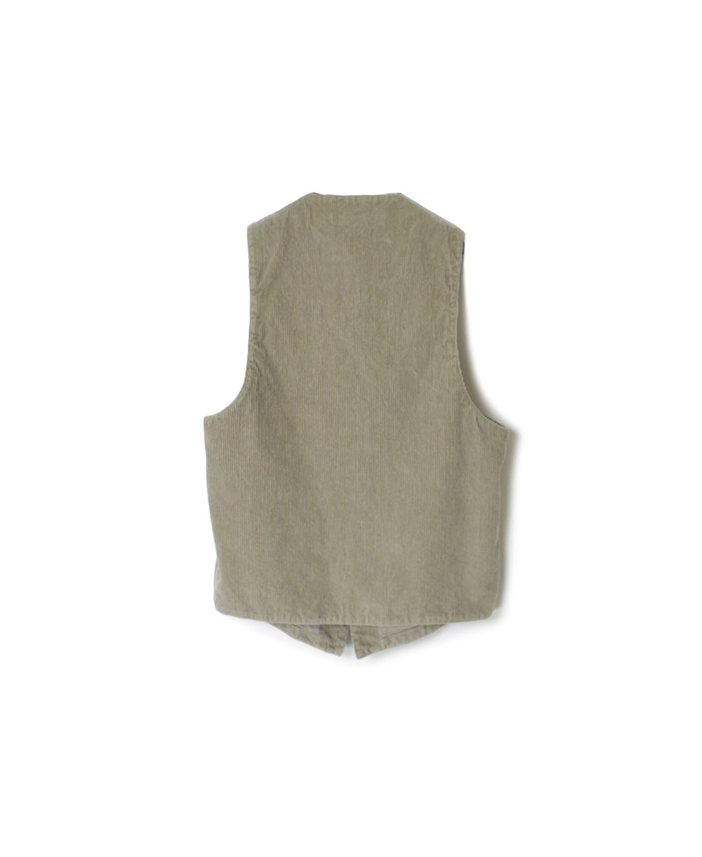 NVL2151C9D (ベスト) 9WALE CORDUROY/60'S ORGANIC CAMBRIC VEST