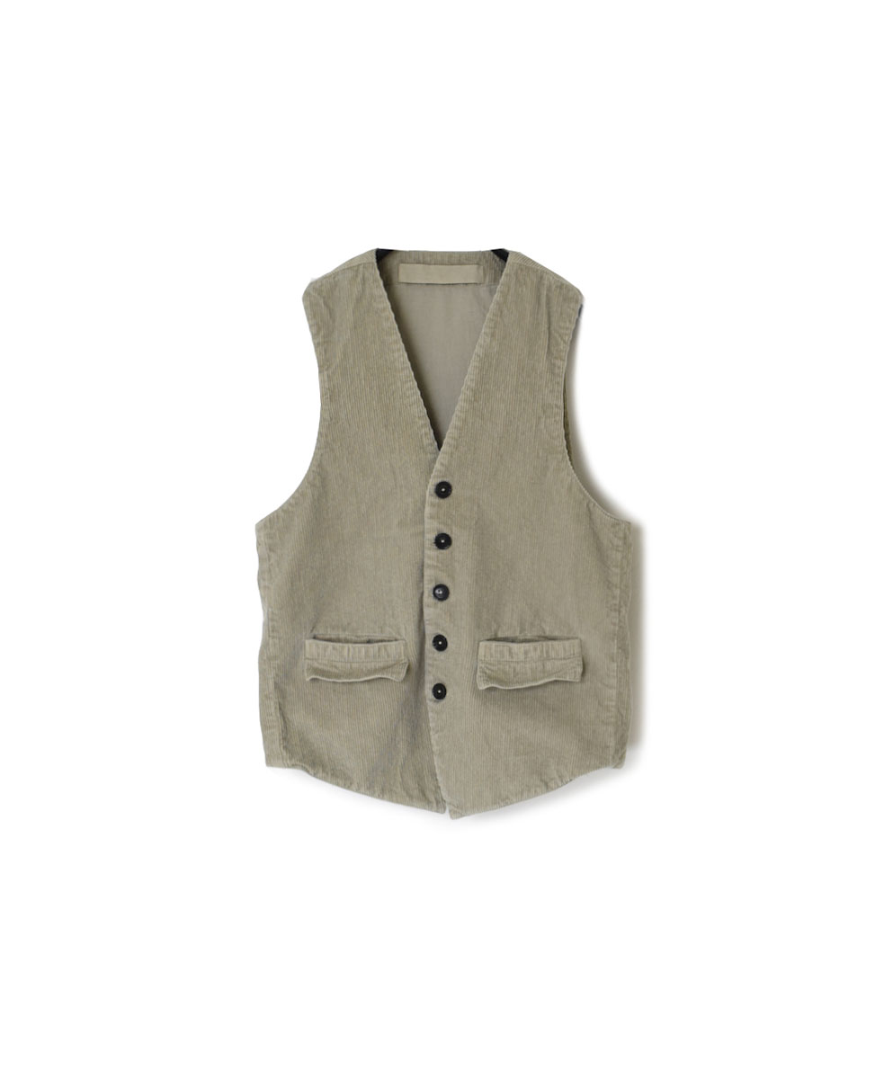 NVL2151C9D (ベスト) 9WALE CORDUROY/60’S ORGANIC CAMBRIC VEST