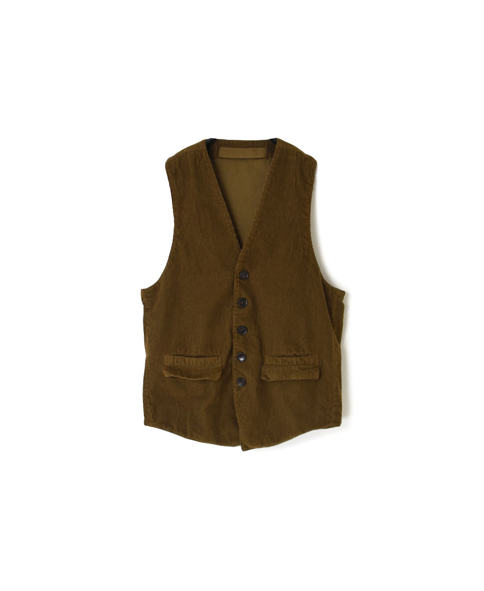 NVL2151C9D (ベスト) 9WALE CORDUROY/60'S ORGANIC CAMBRIC VEST
