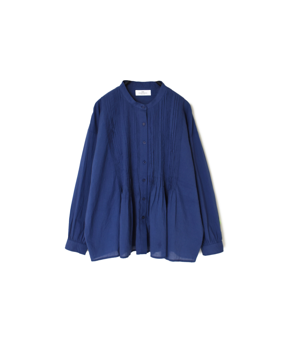 NSL23551 (シャツ) 60’S CAMBRIC PLAIN BANDED COLLAR PINTUCK SHIRT