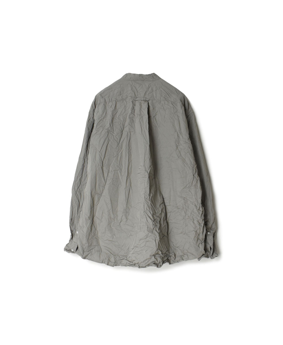 NVL1951W (シャツ) 40'S ORGANIC POPLIN BANDED COLLAR L/SL OVERSIZED SHIRT