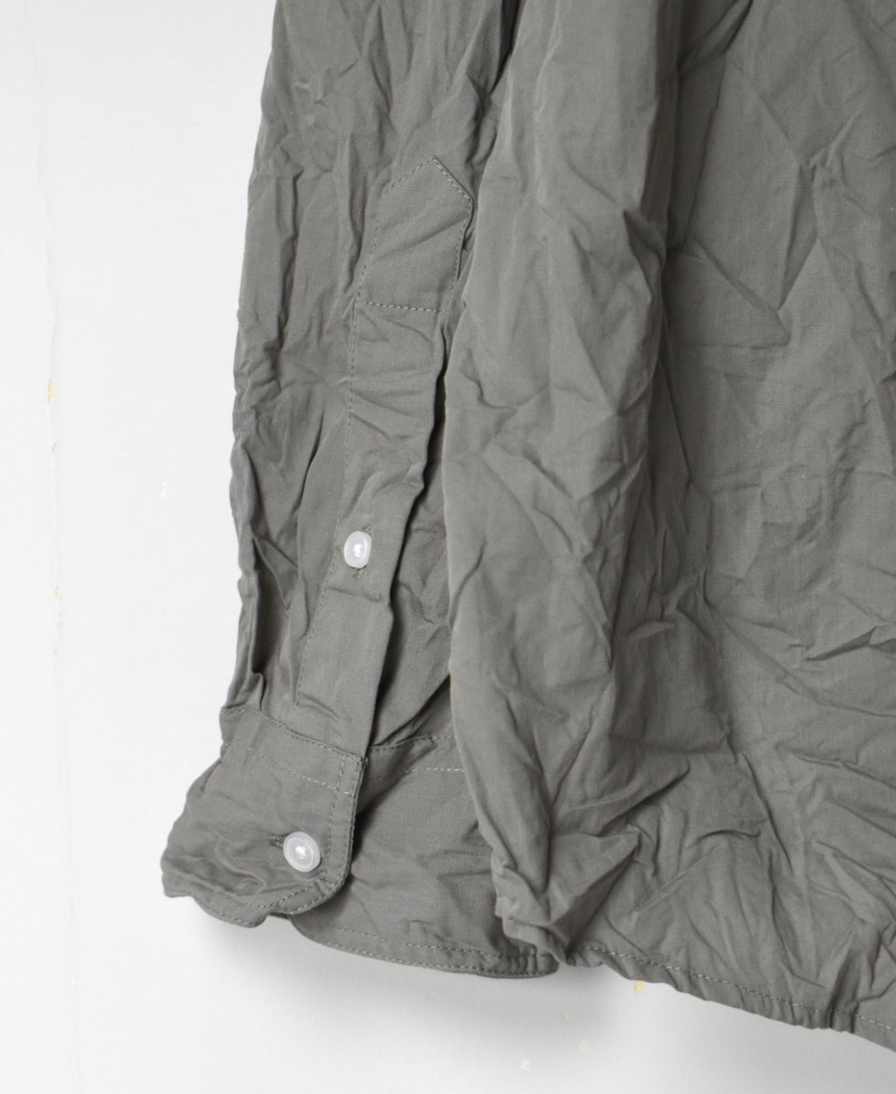 NVL1951W (シャツ) 40'S ORGANIC POPLIN BANDED COLLAR L/SL OVERSIZED SHIRT