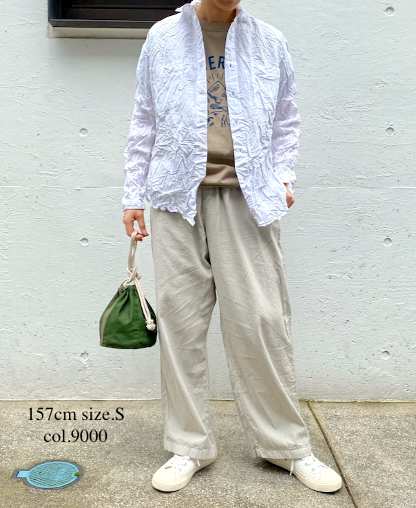 NVL1861W (シャツ) 40'S ORGANIC POPLIN REGULAR COLLAR L/SL OVERSIZED SHIRT