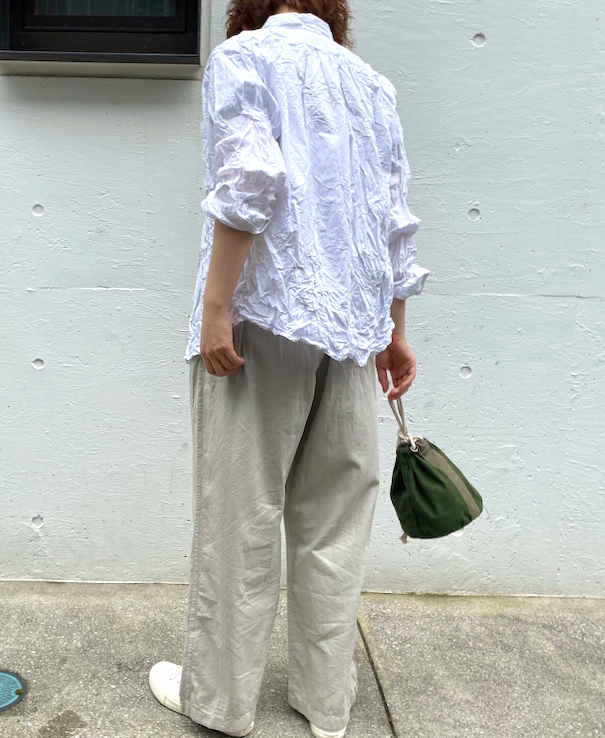 NVL1861W (シャツ) 40'S ORGANIC POPLIN REGULAR COLLAR L/SL OVERSIZED SHIRT