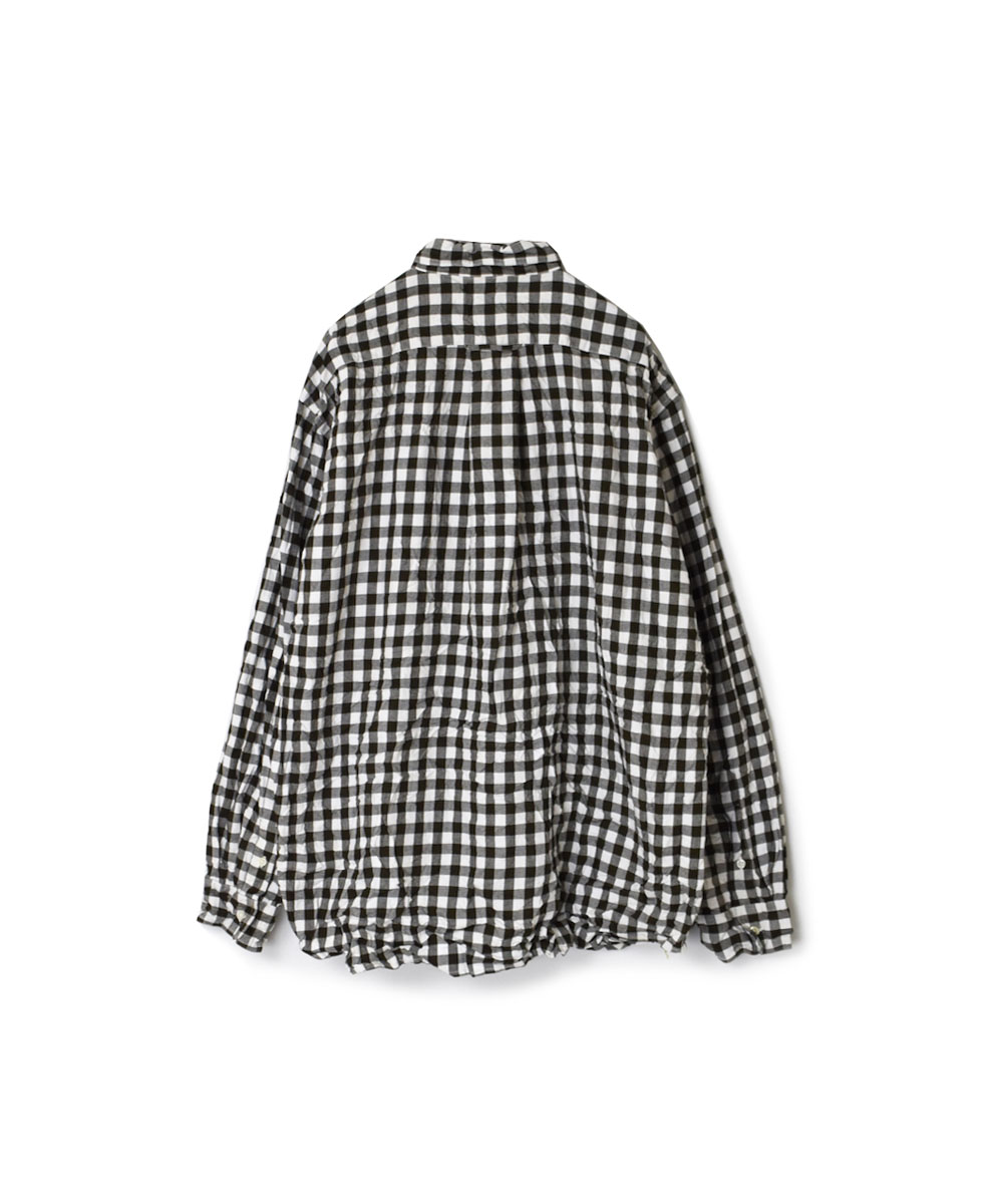NVL1861GCW (シャツ) COTTON SHEPHERD CHECK REGULAR COLLAR L/SL OVERSIZED SHIRT